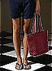 Quilted Fashion Tote Bag: Matte Satin