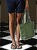 Quilted Fashion Tote Bag: Matte Satin