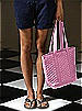 Quilted Fashion Tote Bag: Matte Satin