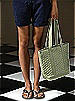 Quilted Fashion Tote Bag: Matte Satin