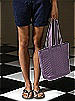 Quilted Fashion Tote Bag: Matte Satin