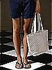 Quilted Fashion Tote Bag: Matte Satin