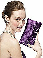 Quilted Clutch in Matte Satin