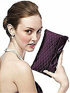 Quilted Clutch in Matte Satin