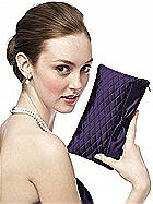 Quilted Clutch in Matte Satin