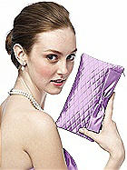 Quilted Clutch in Matte Satin