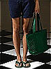 Iridescent Taffeta Quilted Fashion Tote Bag