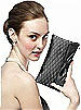 Iridescent Taffeta Quilted Clutch Handbag
