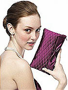 Bridesmaids' Iridescent Taffeta Quilted Clutch