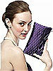 Iridescent Taffeta Quilted Clutch Handbag