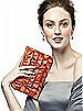 Ruffle Clutch Handbag in Iridescent Taffeta