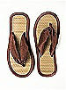 Iridescent Taffeta Flip Flops