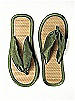 Iridescent Taffeta Flip Flops