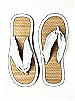 Iridescent Taffeta Flip Flops