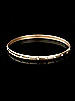 La Vie Parisienne 14k Gold Plated Bangle w/ Swarovski Crystal Detail