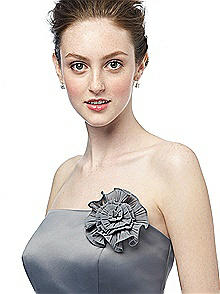 Fortuny Pleated Nu-Georgette Flower