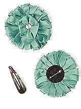 Peau de Soie Confetti Flower with Rhinestone Detail