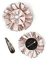 Dupioni Confetti Flower with Rhinestone Detail