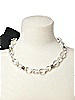 Faceted Resin Necklace with Rhinestone Accents
