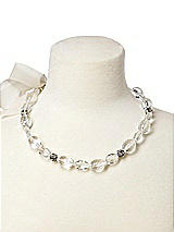Faceted Resin Necklace with Rhinestone Accents