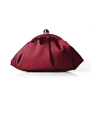 Gathered Matte Satin Clutch