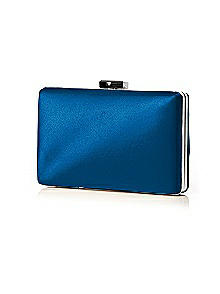 Matte Satin Pill Box Clutch