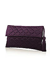 Quilted Envelope Clutch with Tassel Detail