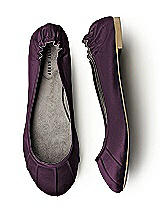 Pleated Satin Ballet Flat