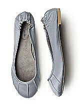 Pleated Satin Ballet Flat