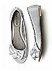 Satin Peep Toe Bridal Ballet Flats