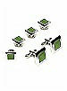 Men's Color Block Studs and Cufflinks