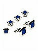 Men's Color Block Studs and Cufflinks