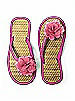 Flower Trimmed Bridesmaid and Bridal Flip Flop