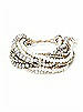 Multi-Strand Pearl and Metallic Bracelet