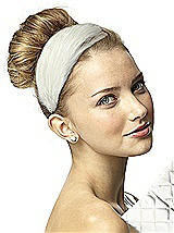 Feather Trimmed Headband with Crystal Accent