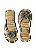 Pom Pom Flower Trimmed Bridesmaid and Bridal Flip Flop