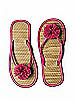 Pom Pom Flower Trimmed Bridesmaid and Bridal Flip Flop