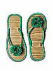 Pom Pom Flower Trimmed Bridesmaid and Bridal Flip Flop