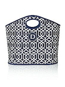 Bella Navy Lattice Tote