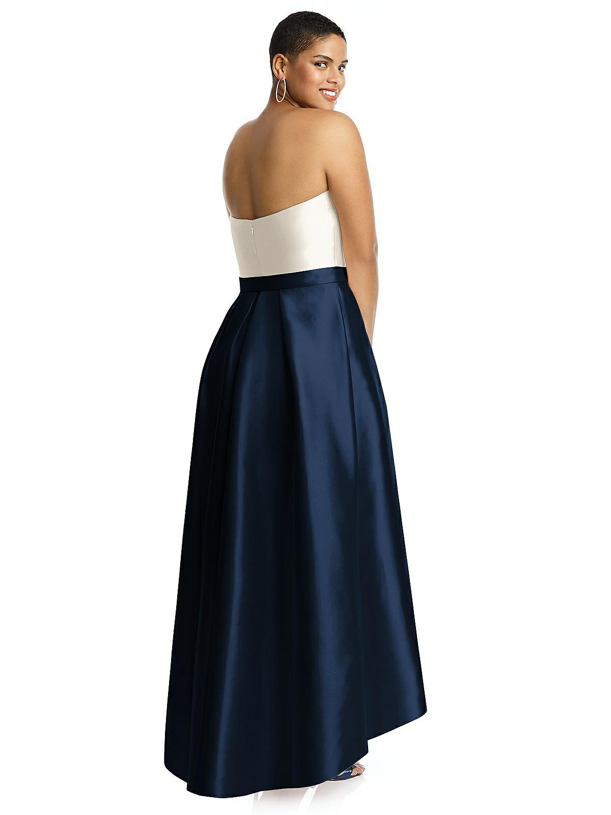 Nautical-themed navy and white dress for weddings